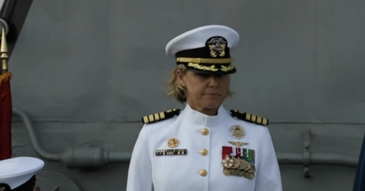 US Navy carrier deploys with first female captain